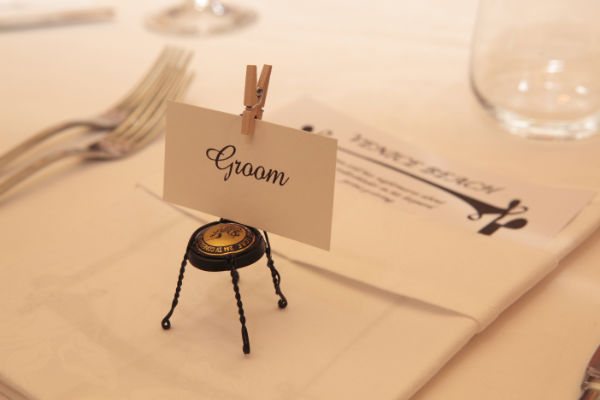bride wedding table setting chair